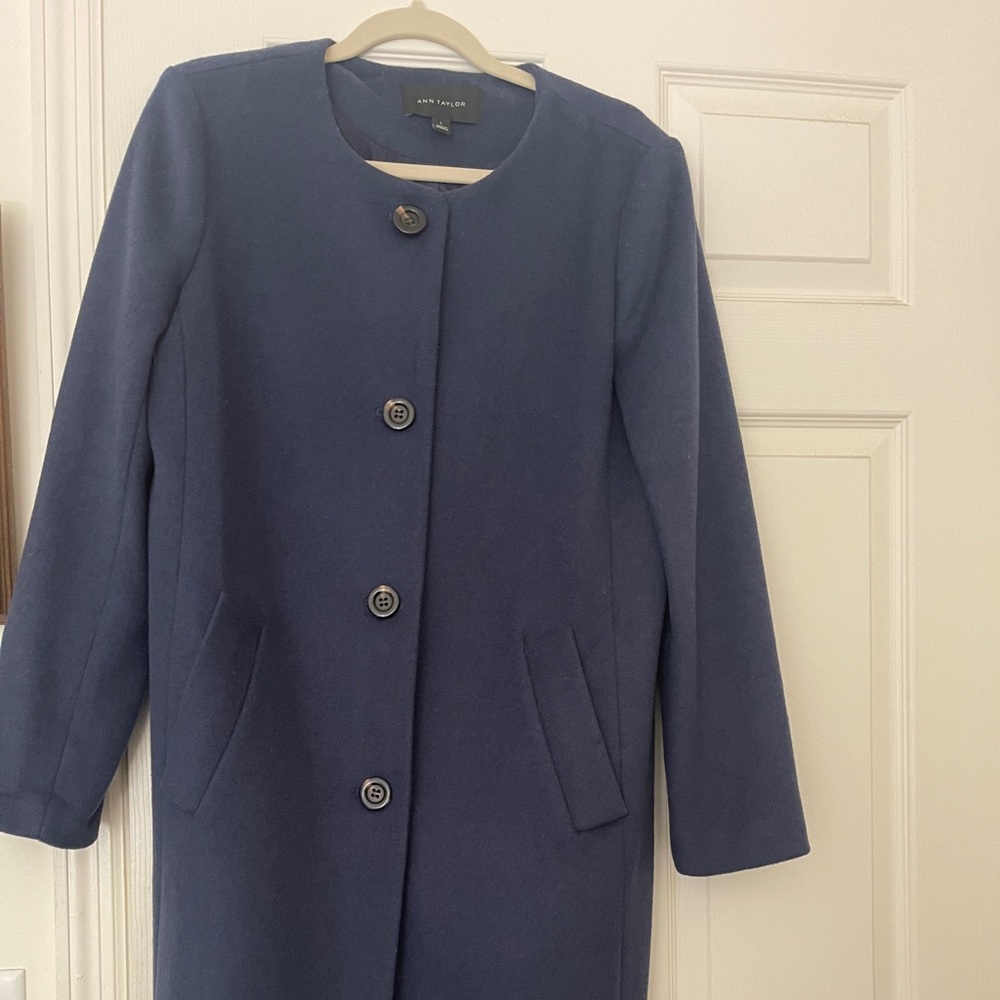 Ann Taylor Classic Navy Pea Coat